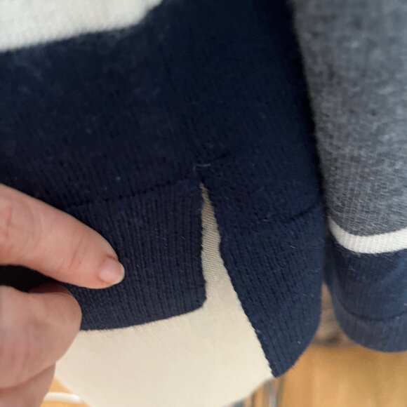 ONS Men's Merino Wool Striped Sweater Size Medium - Picture 5 of 7